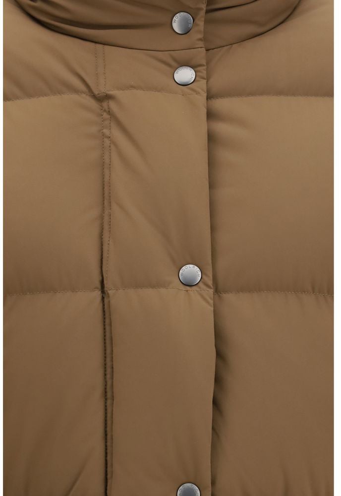 Woolrich Brown Goose Down Full-Length Jacket