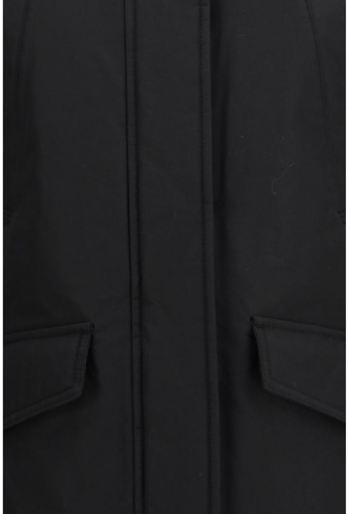 Woolrich Black Cotton Full-Length Jacket