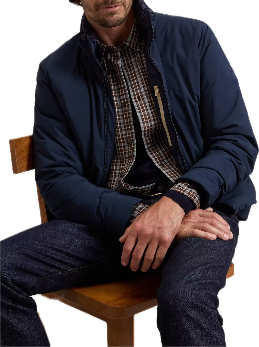 Cloud Lewis Bomber Melton Blue