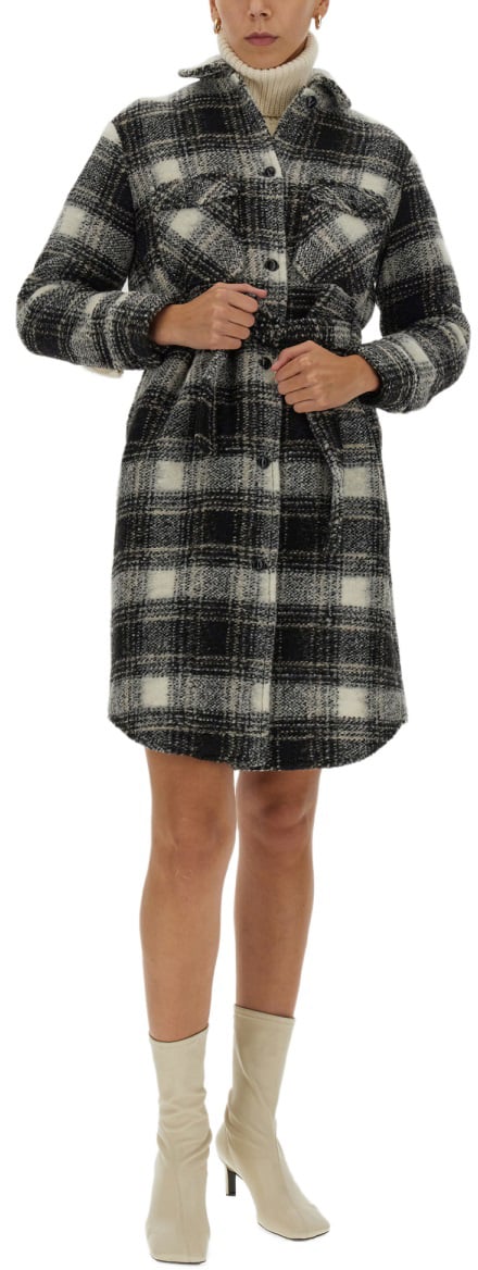 CHECK PRINT COAT