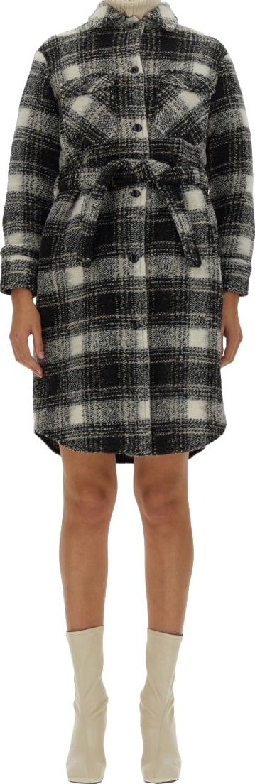 CHECK PRINT COAT