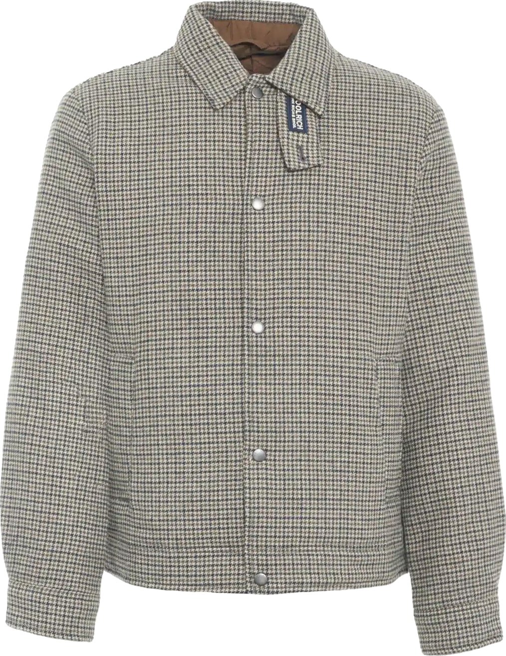 Wool Check Keating Shirt Jacket Brown Pied De Poule