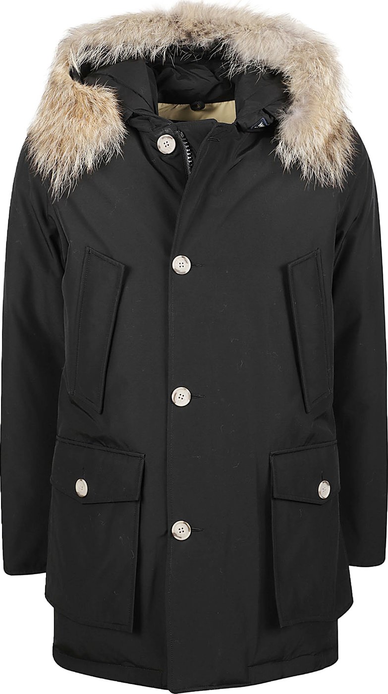 Arctic Detachable Fur Parka Black
