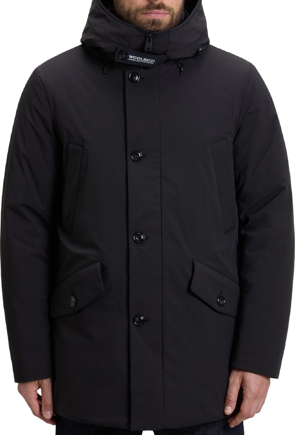 Heren Stretch parka Zwart