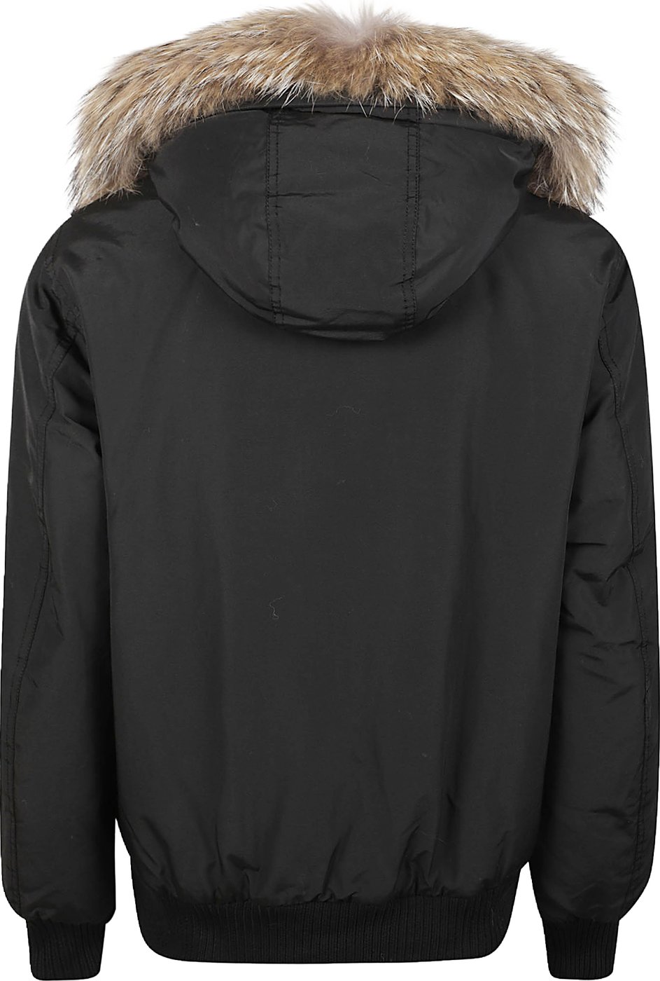 Polar Detachable Fur Bomber Jacket Black