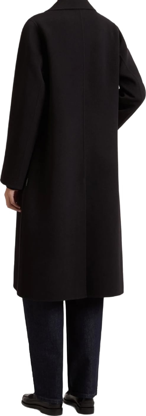 Double wool coat zwart