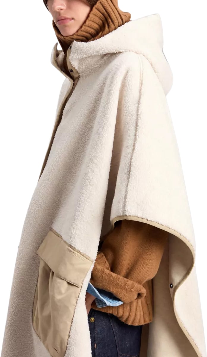 Mixed sherpa cape