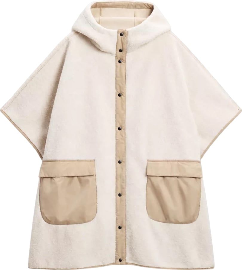 Mixed sherpa cape
