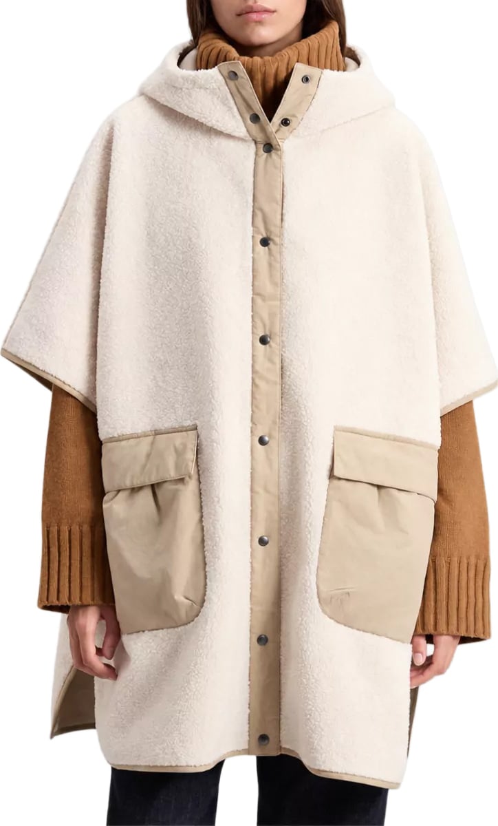 Mixed sherpa cape