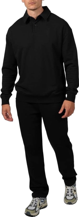 ASTI POLO SWEATER - BLACK