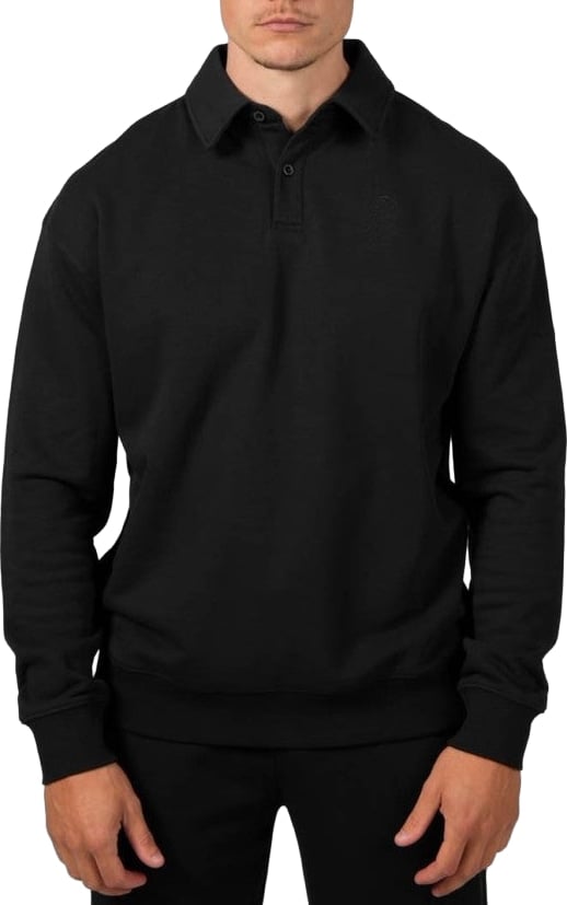 ASTI POLO SWEATER - BLACK