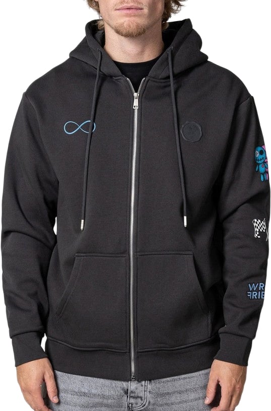 GUNNAR ZIPPED HOODIE - STONE GREY