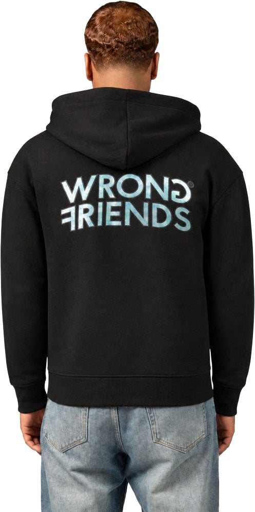 HUDSON ZIPPED HOODIE - BLACK
