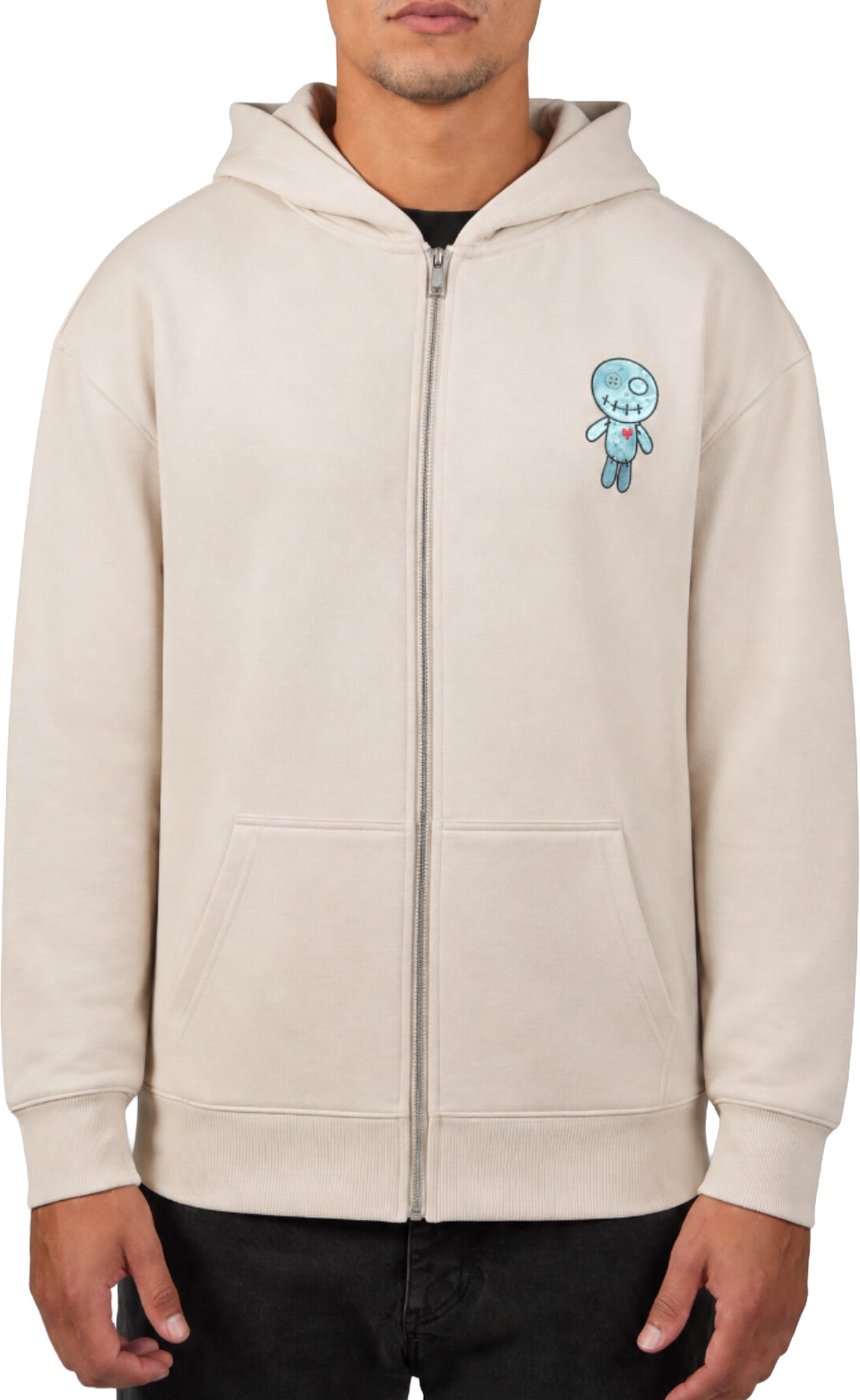 HUDSON ZIPPED HOODIE - SAND