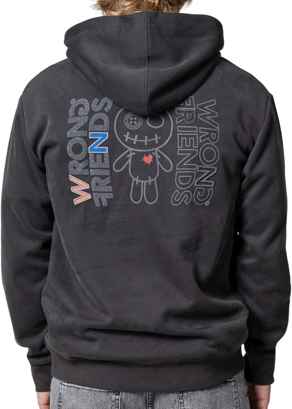 NELSON HALF ZIP HOODIE - STONE GREY