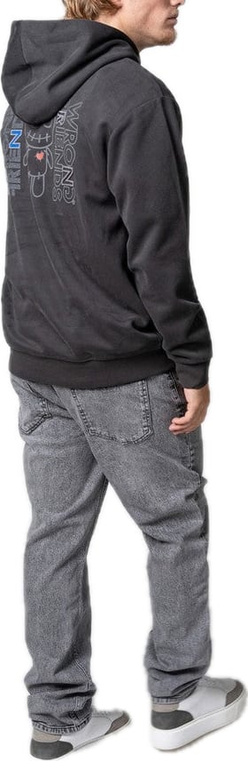 NELSON HALF ZIP HOODIE - STONE GREY