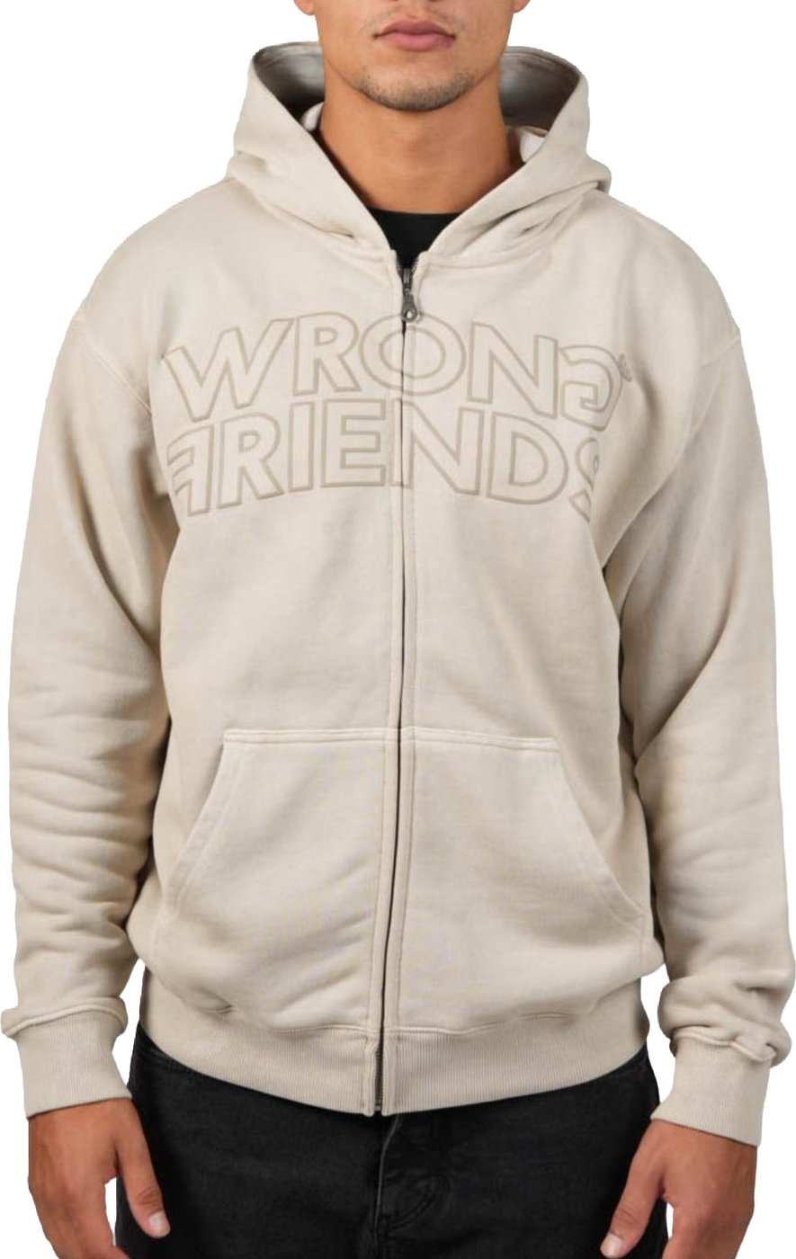 PORI ZIPPED HOODIE - SAND