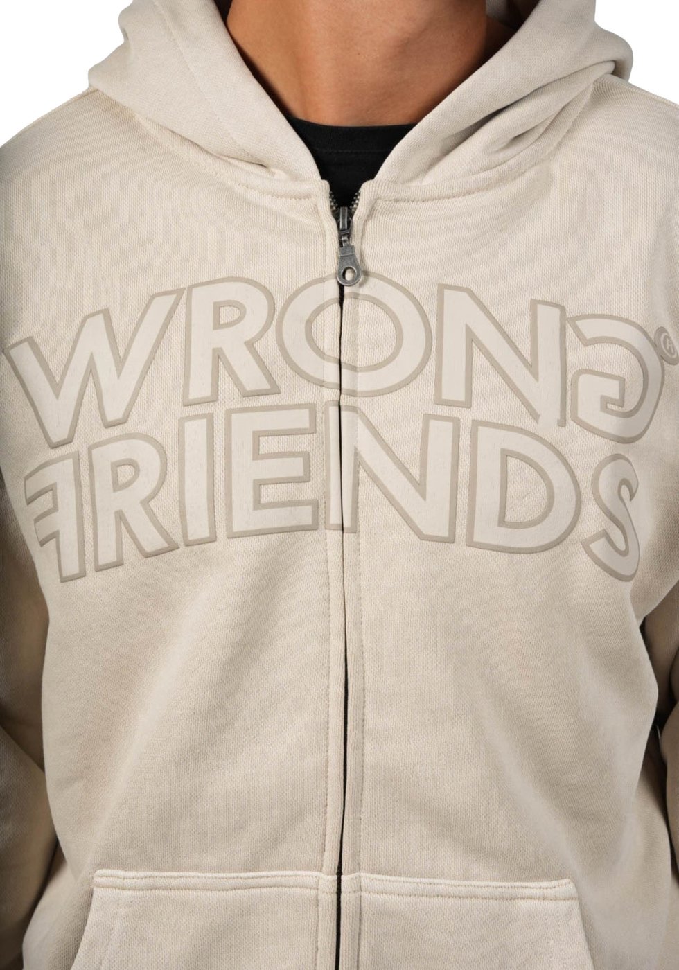 PORI ZIPPED HOODIE - SAND
