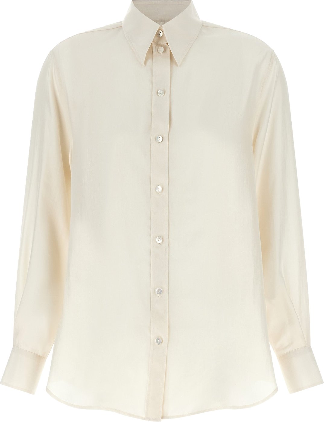 XACUS White Silk Blouse