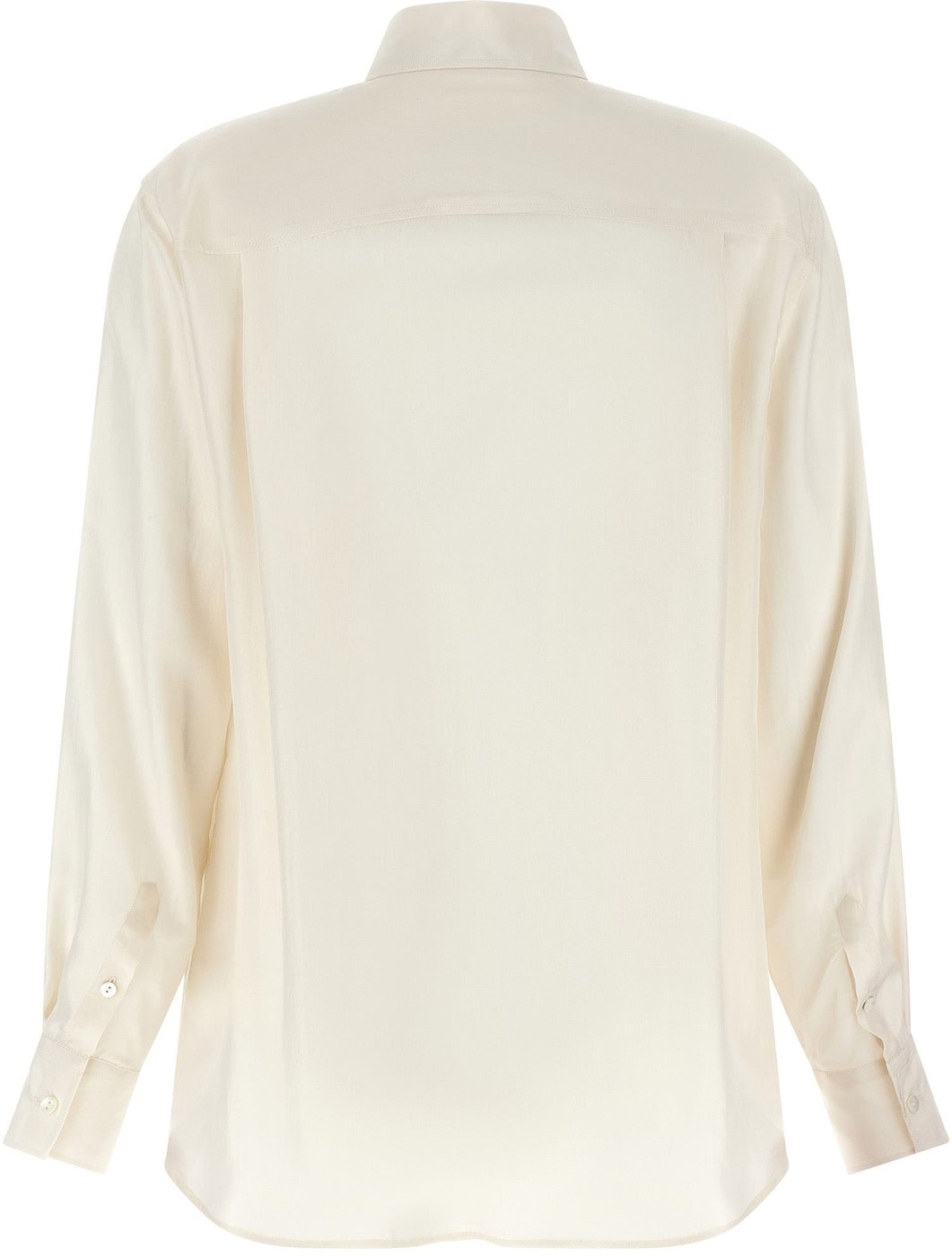 XACUS White Silk Blouse