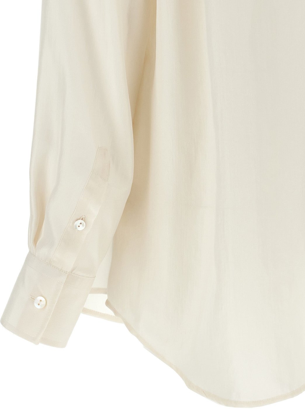 XACUS White Silk Blouse