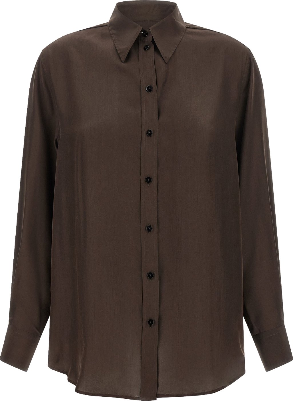 XACUS Brown Silk Blouse