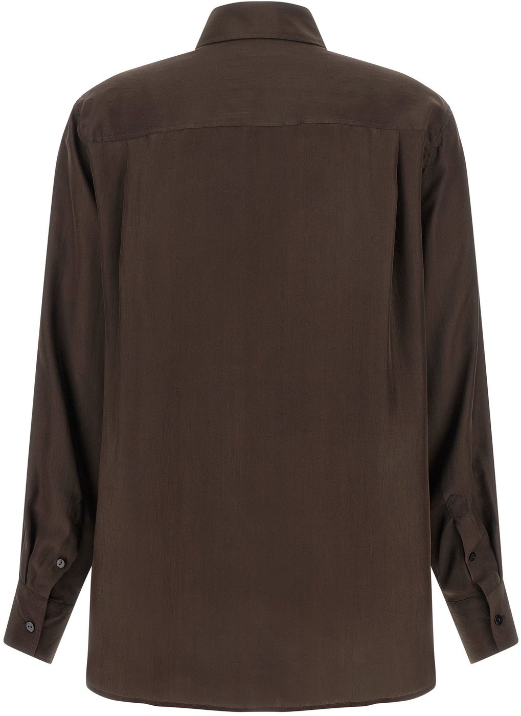 XACUS Brown Silk Blouse