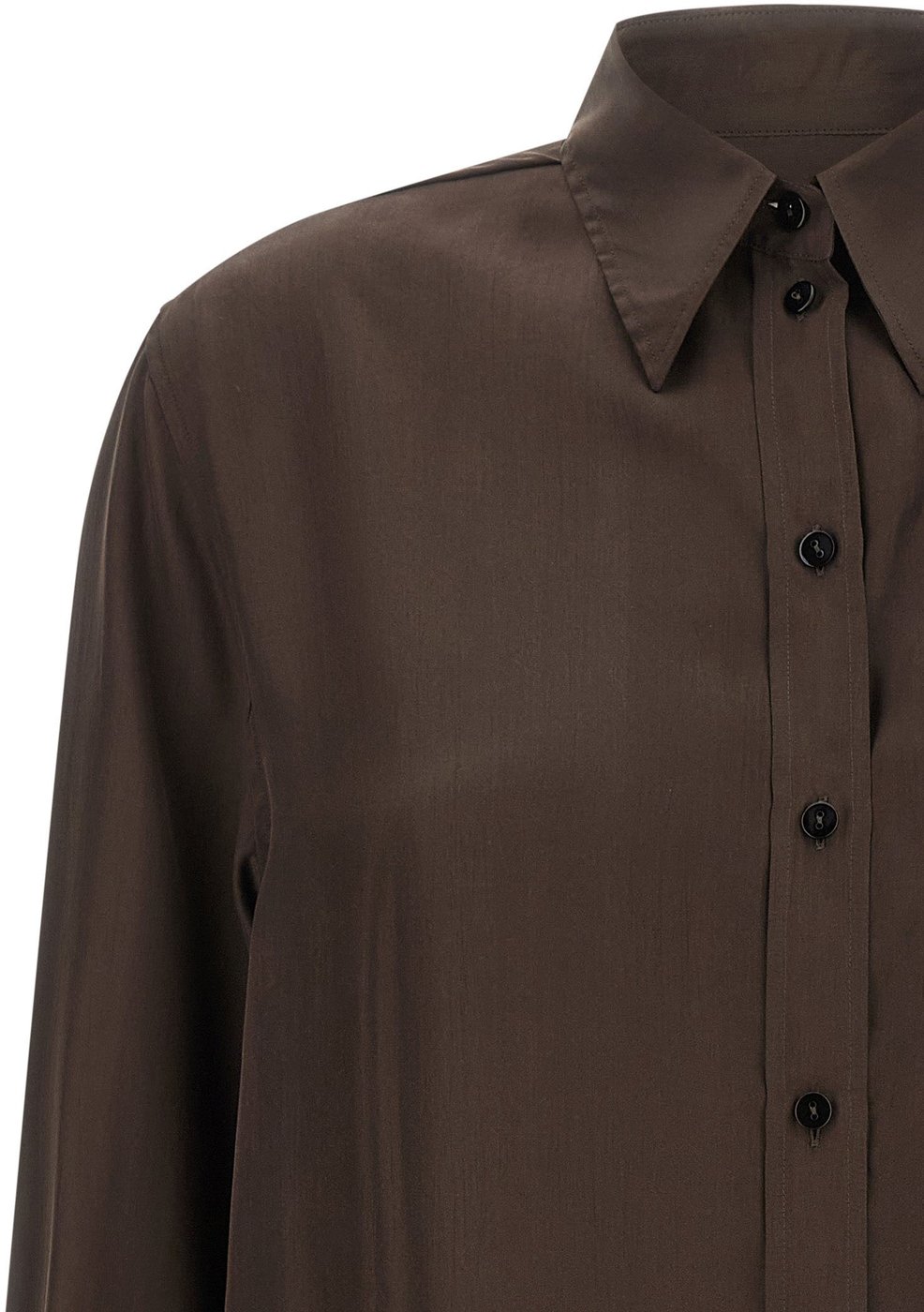 XACUS Brown Silk Blouse