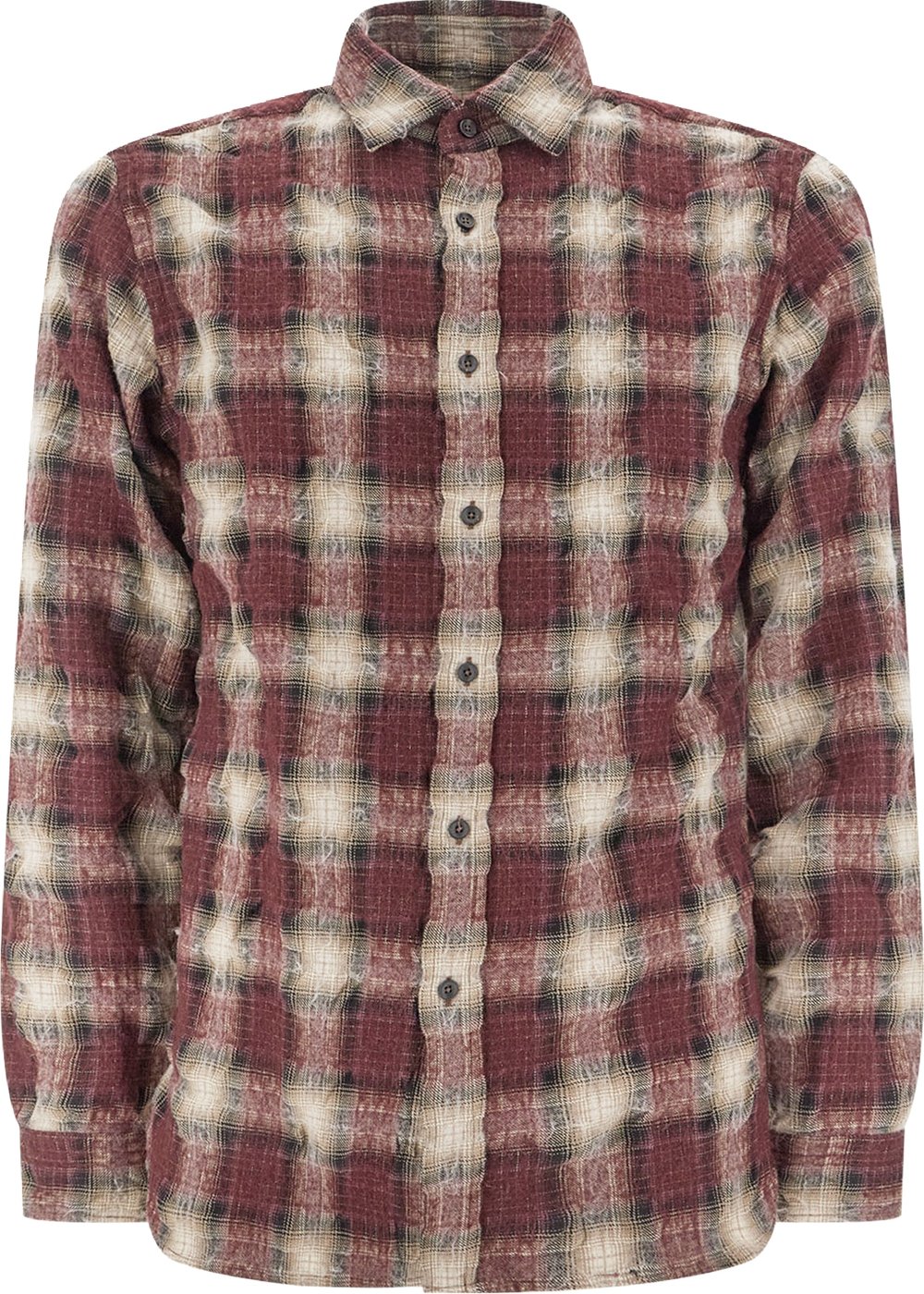 Xacus Printed cotton and wool shirt