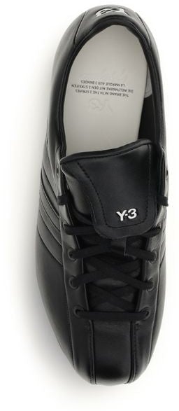 Y-3 Black Calf Leather Bos Taurus Athletic Sneakers