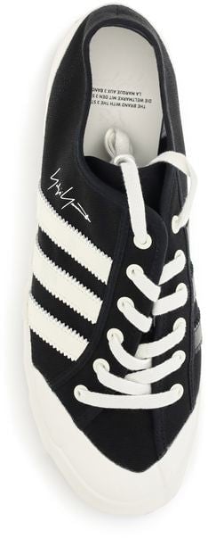 Y-3 Black Fabric Low Top Sneakers