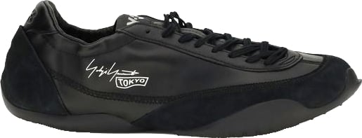 Y-3 Black Calf Leather Bos Taurus Athletic Sneakers