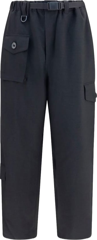 Technical Fabric Cargo Pants with Utility Pockets and Integrated Belt