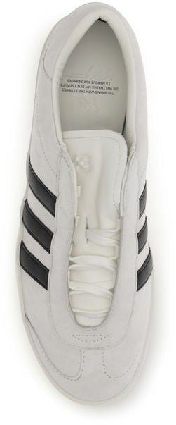 White Gazelle Drawstring Laces Leather Sneakers