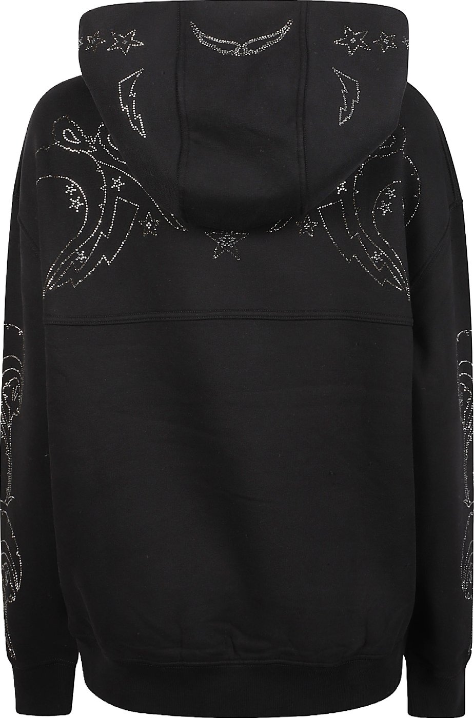Sweela Strass Hoodie Sweatshirt Black