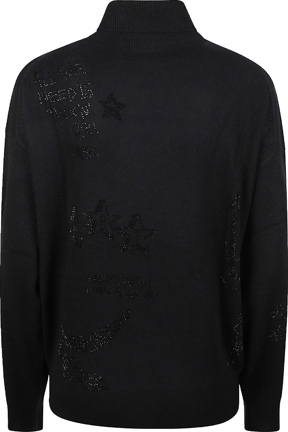 Souly Strass Multidraw Turtle Neck Sweater Black