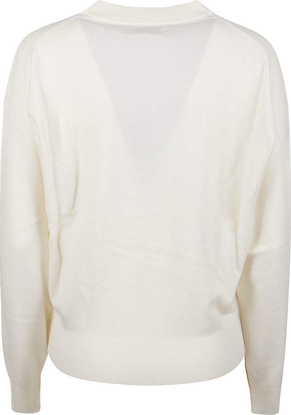 Soulo Heart Round Neck Sweater Nude