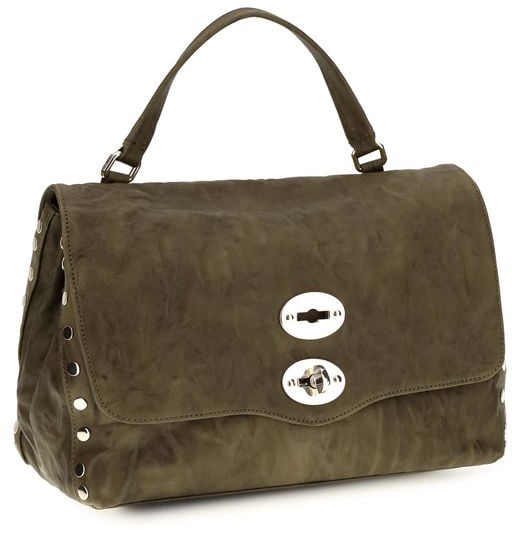 Zanellato Brown Suede Leather Handbag