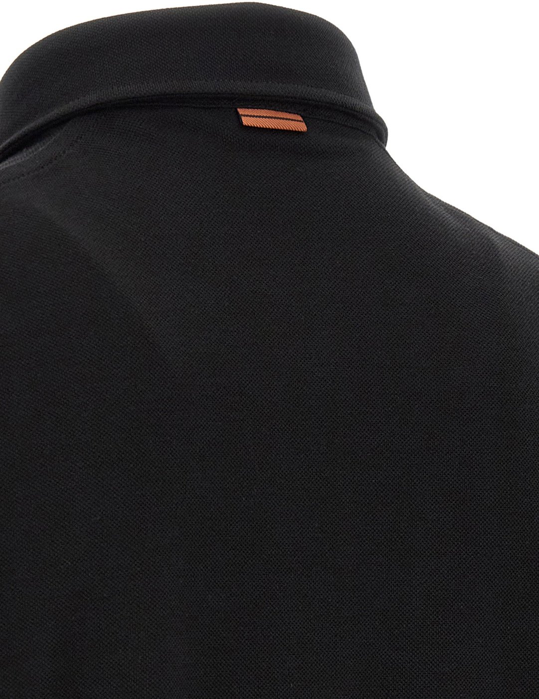 ZEGNA Black Cotton Polo Shirt