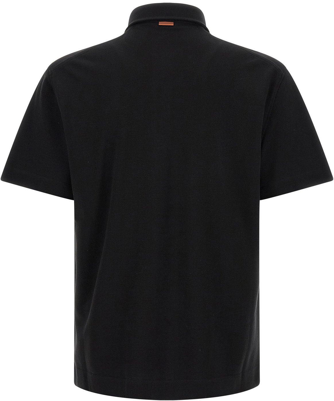 ZEGNA Black Cotton Polo Shirt