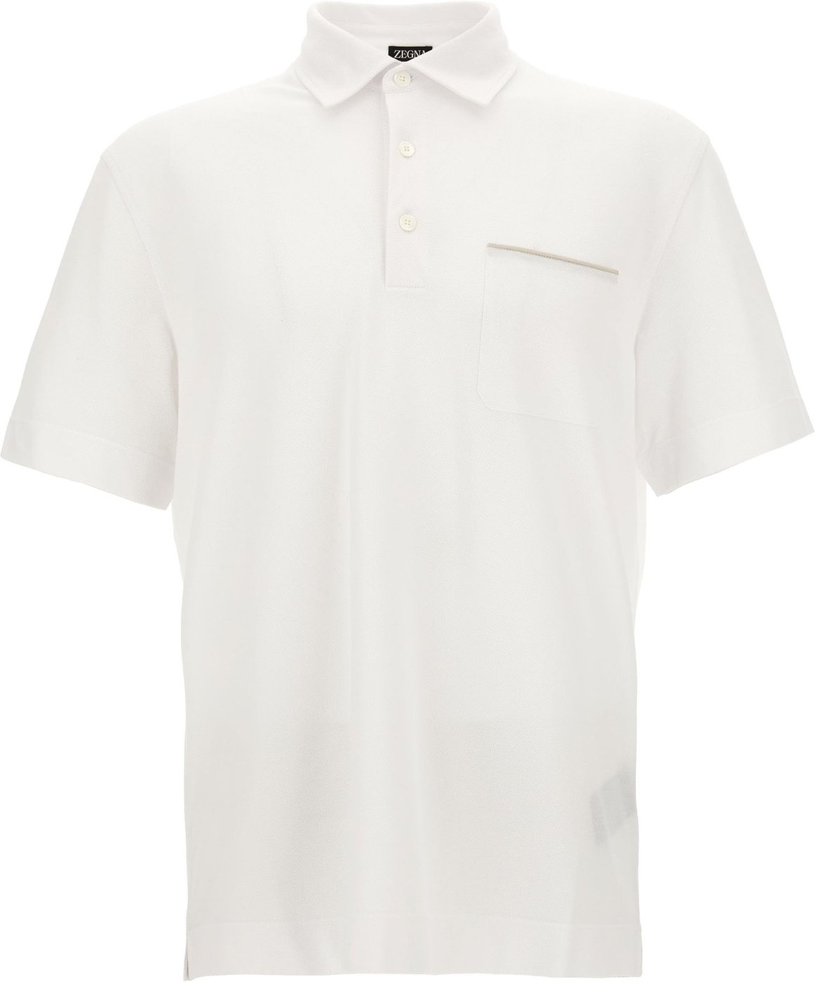 ZEGNA White Cotton Polo Shirt