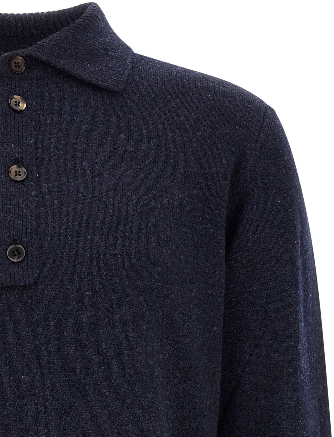 ZEGNA Blue Wool Polo Shirt