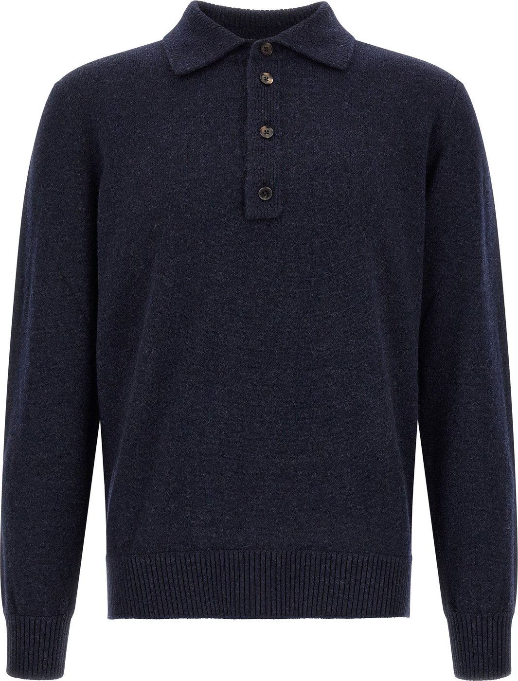 ZEGNA Blue Wool Polo Shirt