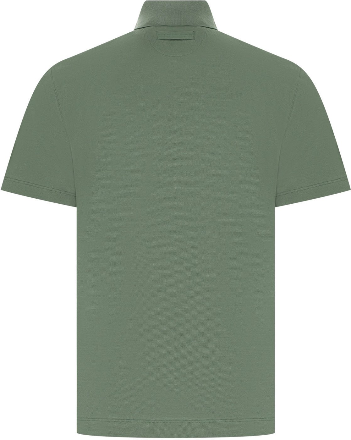 Zegna Sage green cotton polo shirt