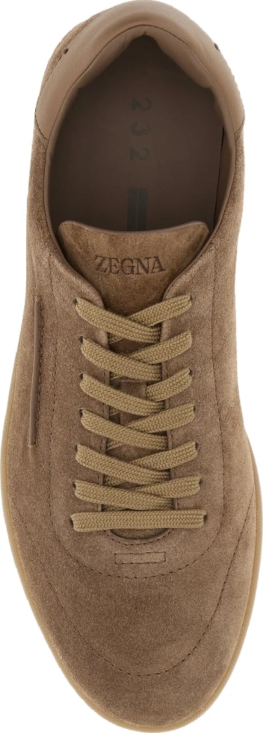 Zegna Biscuit suede sneakers Beige