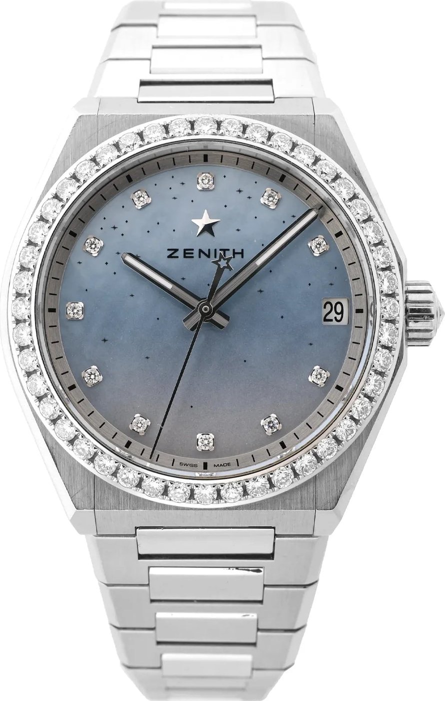 Zenith Defy Midnight 6.9200.670/03.MI001 548223 SS AT Watch with White Shell Dial