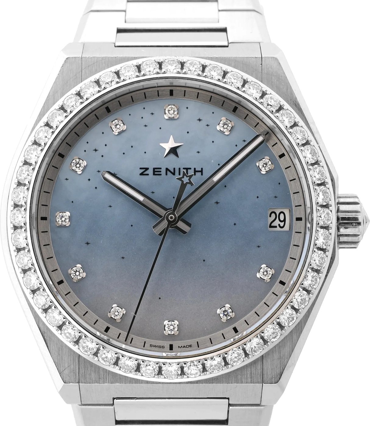 Zenith Defy Midnight 6.9200.670/03.MI001 548223 SS AT Watch with White Shell Dial