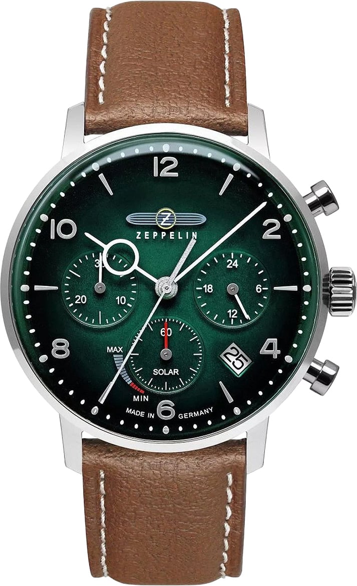 8086-4N LZ 129 Hindenburg Solar chronograaf horloge