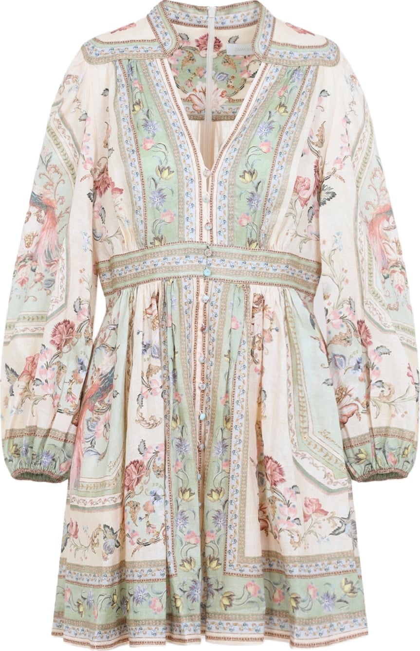 Zimmermann Roselight Plunge Mini Dress