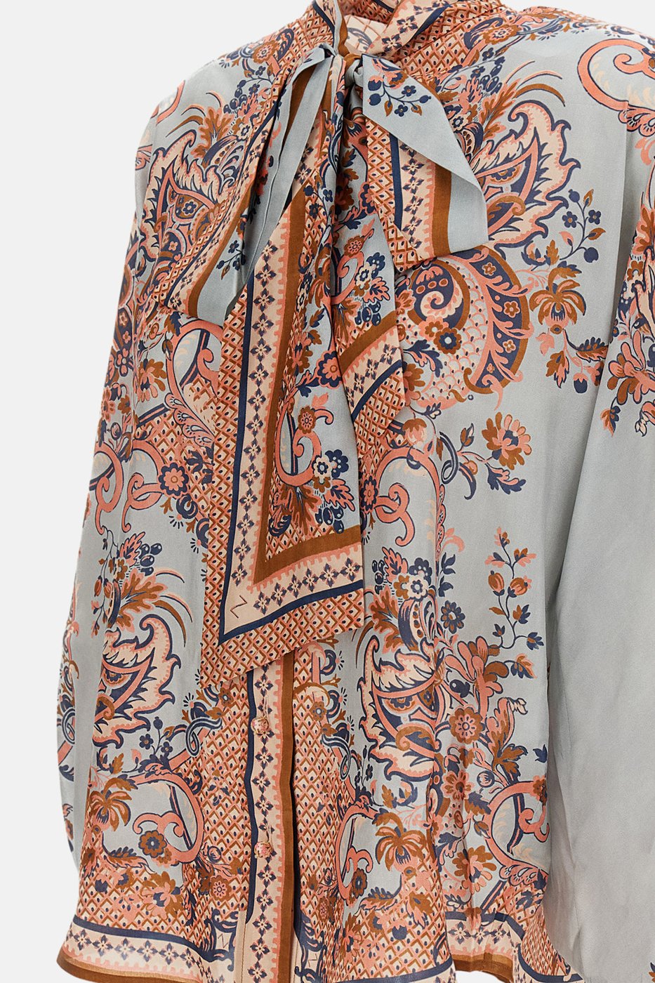 Aster Intricate Floral Silk Blouse